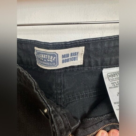 Levi Strauss Mid-Rise Bootcut Black Denim Jeans – Misses 14 Medium #0884 - Picture 5 of 9